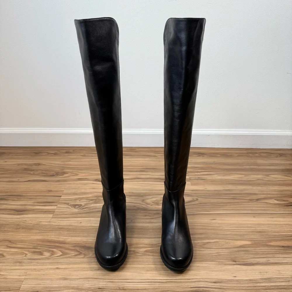 Stuart Weitzman 5050 Over-The-Knee Stretch-Leather Boots